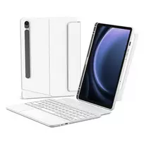 Folio dėklas su Bluetooth klaviatūra Inateck N0064, skirta Samsung Galaxy Tab S10 FE/S9 FE/S9, 27,9 cm (11 colių), QWERTZ, 2 stovo režimai, 500 mAh