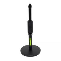 Stalinis mikrofoninis stovas Shure SH-DESKTOP1, apvalus metalinis pagrindas, sriegis 3/8 colio, aukštis 26,7–40,6 cm, juodas
