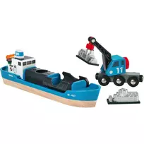 BRIO Lift and Load krovininis laivas su kranu 7312350335347