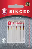 SINGER siuvimo adatos Universal 80/12 audiniams, 5 vnt.