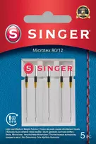 Adata Microtex SINGER 250053203 dydis 80/12 – plona aštri adata tiksliam siuvimui ant lengvų audinių