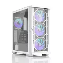 Zalman Z10 DUO ATX korpusas baltas su ZM-IF120 x4 ventiliatoriais