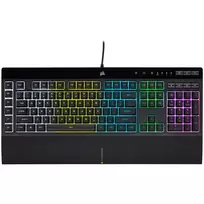 Corsair K55 RGB PRO klaviatūra žaidimams USB QWERTZ vokiška juoda