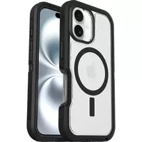 OtterBox Defender XT Dėklas, iPhone 16, Dark Side, skaidrus/juodas