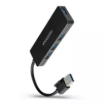 Axagon SuperSpeed USB SLIM 4 prievadų USB 3.2 Gen 1 šakotuvas, juodas