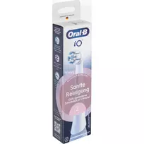 Pakeičiamieji šepetėlių antgaliai Oral-B iO Gentle Cleaning White, 2 vnt.