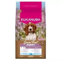 Sausas šunų ėdalas EUKANUBA Puppy & Junior Small/Medium Breed Grain-Free Fish, 3 kg