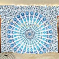 Indiško hipio bohemiško psichodelinio mandalos sieninis gobelenas patalynei 30X40 inch dangaus mėlyna spalva