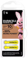 Duracell Hearing Aid 10 baterijos klausos aparatams, vienkartinės, cinko-oro, 1,45 V, 6 vnt., 100 mAh, 4 metai