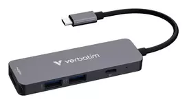 Verbatim USB-C Essentials Multiport Hub 4 prievadai: HDMI, USB-C PD, USB-A 3.2 Gen 1, USB-A