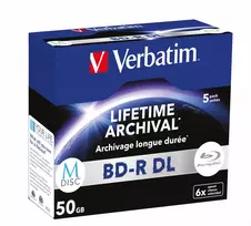 Verbatim MDISC BD-R DL 50GB 5 vnt. 6x rašymo greitis