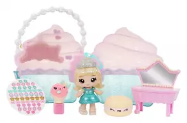 MGA Entertainment Yummiland Grožio krepšio žaidimų rinkinys su lūpų blizgio lėle – Cupcake Beauty Bag