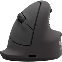 Fellowes Breyta Plus+ vertikali pelė – maža, dešinei rankai, vertikalus dizainas, optinė, Bluetooth + USB Type-C, 2400 DPI, juoda