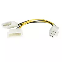 StarTech.com 6 colių LP4 į 6 kontaktų PCI Express vaizdo plokštės maitinimo adapterio laidas