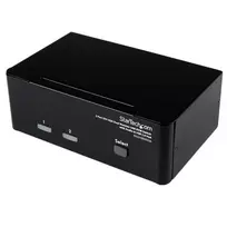 StarTech.com 2 prievadų DVI VGA dviejų monitorių KVM jungiklis su USB garsu ir USB 2.0 šakotuvu
