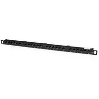 StarTech.com 24 prievadų 0,5U Cat5e pataisų skydelis - RJ45 Ethernet montavimui stelaže Cat 5e 110 pataisų skydelis