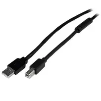 StarTech.com 65ft (20m) aktyvus USB 2.0 A į B laidas, ilgas USB laidas, USB spausdintuvo laidas, 1x USB A (kištukas), 1x USB B (kištukas), juodas