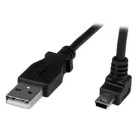 StarTech.com 1 m Mini USB laidas – A į kampuotą Mini B, USB 2.0, juodas