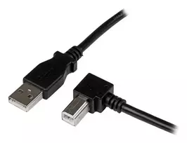 StarTech.com 1 m USB 2.0 A į stačiu kampu B laidas - vyriški/vyriški