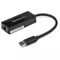 StarTech.com USB 3.0 į Gigabit Ethernet adapteris su USB prievadu - juodas