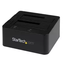 StarTech.com Dviejų lizdų USB 3.0 / eSATA į SATA kietojo disko dokas, išorinis 2,5/3,5 colio SATA I/II/III SSD/HDD dokas, karšto keitimo lizdai, įkrovimas iš viršaus
