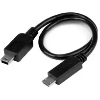 StarTech.com USB OTG laidas - Micro USB į Mini USB - vyriškas/vyriškas - 20 cm