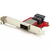 StarTech.com Mini-SAS adapteris – dvigubas SFF-8643 į SFF-8644 su pilno ir žemo profilio laikikliais – 12Gbps