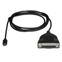 StarTech.com USB-C į lygiagretųjį spausdintuvo kabelį, juodas, USB C, DB25, 1,83 m, vyriškas/moteriškas, CE, RoHS