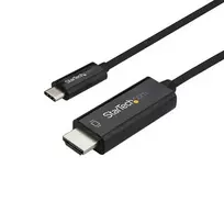 StarTech.com 2 m USB C į HDMI laidas - 4K 60Hz USB Type C į HDMI 2.0 vaizdo adapteris - suderinamas su Thunderbolt 3 - nešiojamam kompiuteriui prie HDMI monitoriaus / ekrano - DP 1.2 Alt Mode HBR2 - juodas