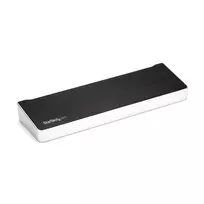 StarTech.com 4K USB-C dokas, trigubas UHD 4K monitorių dokavimo stotelė, Mac & Windows, USB C į HDMI ir DisplayPort, 100W galios tiekimas, 5x USB 5Gbps šakotuvas - TAA