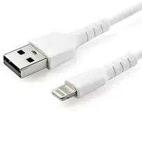 StarTech.com 2 m baltas USB-A į Lightning laidas – tvirtas aramido pluošto USB Type A į Lightning įkrovimo/sinchronizavimo laidas, Apple MFi sertifikuotas iPad/iPhone 12