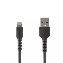 StarTech.com 2 m USB-A į Lightning laidas, armuotas aramido pluoštu, juodas