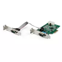 StarTech.com 2 prievadų PCI Express RS232 nuoseklioji adapterio plokštė – PCIe RS232 valdiklis – PCIe į DB9 – 16950 UART – žemo profilio plėtinio kortelė – Windows ir Linux