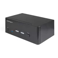 StarTech.com 2 prievadų dviejų monitorių HDMI KVM jungiklis – 4K 60Hz Ultra HD HDR – stalinis 4K HDMI 2.0 KVM jungiklis su 2 prievadų USB 3.0 šakotuvu (5Gbps) ir 4x USB 2.0 HID, garsu – perjungimas klavišais – TAA