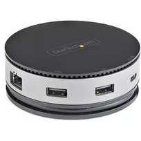 StarTech.com USB-C kelių prievadų adapteris – USB 3.1 Gen 2 10Gbps Type-C mini dokas su 4K 60Hz HDMI / DisplayPort arba 1080p VGA – 75W PD perdavimas, 3 prievadų USB šakotuvas, GbE – mobilioji dokavimo stotelė