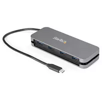 StarTech.com 4 prievadų USB-C šakotuvas – 4x USB-A – USB 3.2 Gen 1 (5Gbps) – maitinamas iš USB-C – nešiojamas USB-C į USB-A adapteris nešiojamam kompiuteriui – 28,5 cm laidas su laikikliu