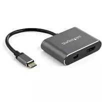 StarTech.com USB-C multiportinis vaizdo adapteris - 4K 60Hz USB-C į HDMI 2.0 arba Mini DisplayPort 1.2 monitoriaus adapteris - USB Type-C 2-in-1 ekrano keitiklis HDMI/MDP HBR2 HDR - TB3 suderinamas