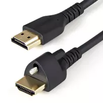 StarTech.com 1 m HDMI laidas su fiksuojančiu varžtu - 4K 60Hz HDR - HDMI 2.0 monitoriaus laidas su užrakinama jungtimi saugiam ryšiui - HDMI su Ethernet - M/M