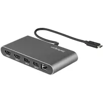 StarTech.com Dvigubo monitoriaus Thunderbolt mini dokas, 4K 60Hz HDMI, belaidis centras, skirtas Windows ir Mac, Gigabit Ethernet, 1 x USB 5Gbps ir 1x USB 2.0, 28 cm laidas