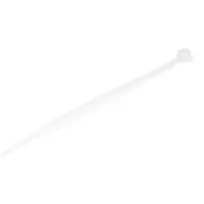 StarTech.com 4 colių (10 cm) kabelių raiščiai - 1/16 colio (2 mm) pločio, 7/8 colio (22 mm) ryšulio skersmuo, 18 svarų (8 kg) tempimo stiprumas, nailoniniai savaime užsifiksuojantys raiščiai su lenktu galu - 94V-2/UL sertifikuoti, 100 vnt. pakuotė - balti