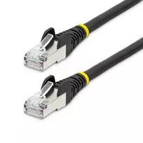 StarTech.com 7m CAT6a Ethernet kabelis – juodas – mažai dūmų, nulinis halogenas (LSZH) – 10GbE 500MHz 100W PoE++ – nesiveliantis RJ-45 su įtempimo mažinimu – S/FTP tinklo jungiamasis kabelis
