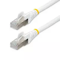 StarTech.com 10 m CAT6a eterneto kabelis - baltas - mažai dūmų, nulio halogeno (LSZH) - 10GbE 500MHz 100W PoE++ su užkabinimo apsauga ir įtempimo mažinimu RJ-45 S/FTP tinklo jungiamasis laidas