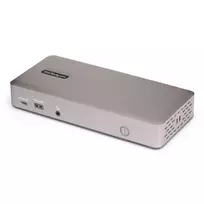 StarTech.com USB4 dokų stotelė trims monitoriams, 4K 60Hz HDMI arba DisplayPort, 100W nešiojamojo kompiuterio įkrovimas, 2.5GbE, USB-C kelių monitorių dokas, be tvarkyklių