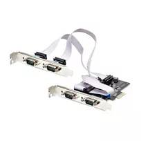 StarTech.com 4 prievadų PCIe serijinė kortelė, keturių prievadų PCI Express į RS232/RS422/RS485 (DB9) serijinė kortelė, komplekte mažo profilio laikiklis, 16C1050 UART, Windows/Linux, TAA atitiktis, 4 lygio ESD apsauga