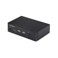 StarTech.com 2 prievadų DisplayPort KVM jungiklis, 4K 60Hz, DP 1.2, EDID valdymas, 2 prievadų USB 3.0 šakotuvas, 4x USB HID prievadai, atitinka TAA