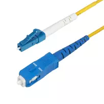 StarTech.com 3m (9,8 pėdų) LC į SC (UPC) OS2 vienmodžio vieno pluošto šviesolaidinis kabelis, 9/125 µm, 40G/100G, atsparus lenkimui, maži įterpimo nuostoliai – LSZO šviesolaidinis trumpiklis
