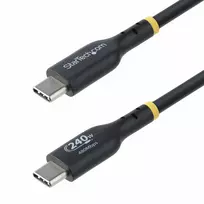 StarTech.com 4m USB-C įkrovimo laidas, USB-IF sertifikuotas USB C laidas, 240W PD EPR, USB 2.0 Type-C nešiojamojo kompiuterio įkrovimo laidas, USB-C duomenų perdavimo laidas, TPE apvalkalas, M/M