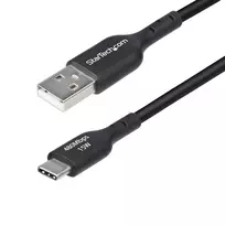 StarTech.com USB-A į USB-C įkrovimo laidas 2m, 3A, USB 2.0, TPE apvalkalas - juodas