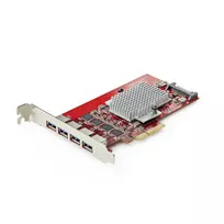 StarTech.com 4 prievadų USB-A PCIe kortelė, USB 3.2 10Gbps, PCI Express 3.0 plėtinio kortelė, 4 nepriklausomi USB valdikliai, Windows/Linux/macOS, TAA atitinkanti