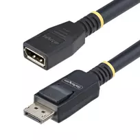 StarTech.com 10ft (3m) DisplayPort 1.4 ilginimo laidas, DP 1.4 prievado apsaugos laidas, 8K 60Hz, DP patinas į patelę ilginimo adapteris, DisplayPort ilginimo laidas, TPE apvalkalas, M/F